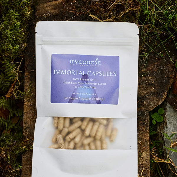 Immortal Capsules with Lion's Mane, NMN and Celtic Sea Moss