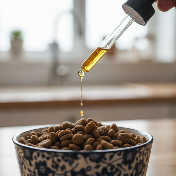 remove bottle and just have teh dropper above dog bowl